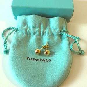 Tiffany 18K Gold Ball Earrings